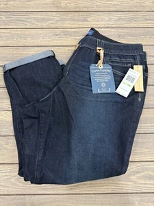 Democracy Womens Dark Wash "Ab"solution Crop Jeans Size 18W Premium Stretch Deni - Picture 1 of 7