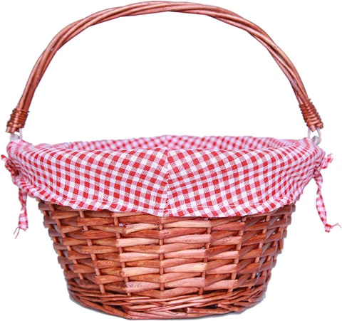 Oypeip Wicker Basket Gift Baskets Empty round Willow Woven Picnic Basket Cheap E Cover