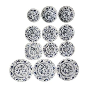 Classic J&G Meakin Nordic Blue Onion Pattern Plates Saucer Bowls Collectibles 12 - Picture 1 of 15