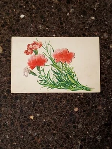 Postcard Posted1907 Embossed With Velvet Carnations Attached - Picture 1 of 6