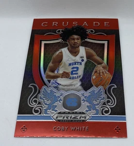 COBY WHITE ROOKIE 2019-20 Prizm Draft Picks Rookie CRUSADE RED REFRACTOR  #61 - Picture 1 of 3