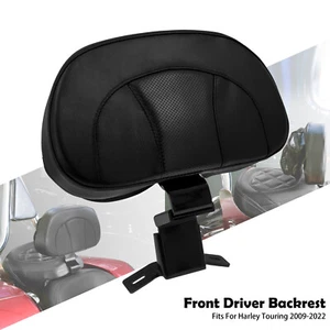Front Driver Rider Backrest Pad For Harley Touring Road Street Glide 2009-2023 - Picture 1 of 18