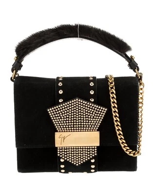 GIUSEPPE ZANOTTI BLACK & GOLD STYLISH EVENING HANDBAG - Image 1 of 4
