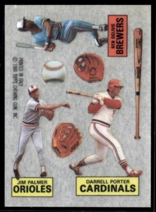 Topps Rub Downs 1984 Oglivie Palmer Porter Brewers O's Cardinals Salón de la Corte - Imagen 1 de 2