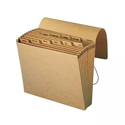 Kraft Expanding File Organizer with 12 Pockets Monthly Indexing and Closure - Image 1 of 4