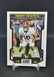 HENRY TO'OTO'O 2023 Panini Score Football #378 RC Houston Texas Rookie - Picture 1 of 2