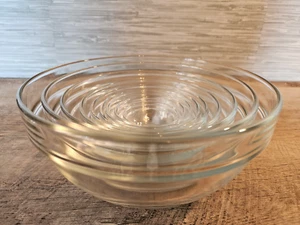 VTG Set 9 Nesting Glass Bowls made in France 2-3/8" - 9" NEW IN OLD BOX - Picture 1 of 5