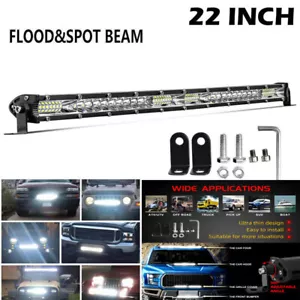 22 inch Slim Led Light Bar Spot Flood Combo Offroad UTV ATV Boat Truck DRL 20" - Bild 1 von 15