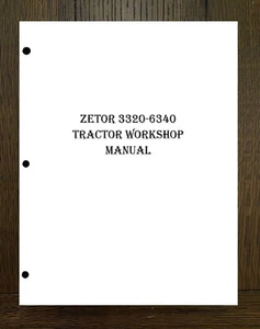 PAPER MANUAL Zetor Tractor 3320 4340 3340 4320 Tractor Service Manual Fits - Picture 1 of 16