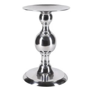 Blumensäule Deko-Säule Flachsäule Aluminium poliert Ø 27cm Podest 40cm Höhe - Bild 1 von 3