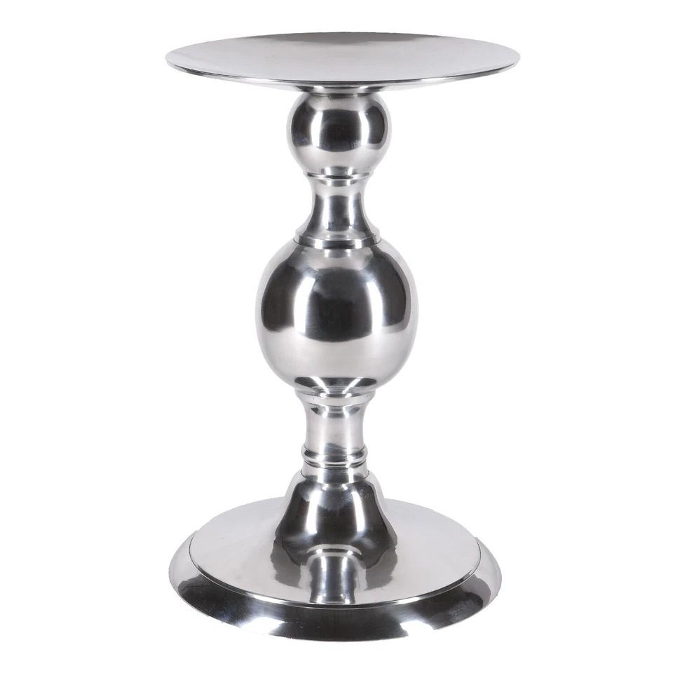 Blumensäule Deko-Säule Flachsäule Aluminium poliert Ø 27cm  Podest 40cm Höhe - Bild 1 von 3