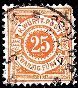 1875 Germany Wurtemberg Mi#48 Used 🔥 - Picture 1 of 2
