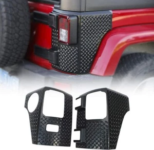 Pair Rear Corner Armor Tail Light Cover Panel Guard for Jeep Wrangler JK 07-17 - Picture 1 of 10
