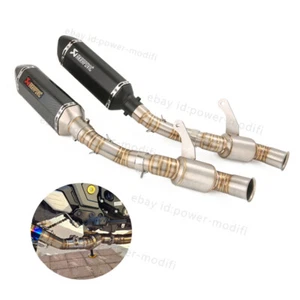 For CF-Moto 700CL-X 2020-2025 Black Exhaust Muffler Mid Link Pipe Slip On CLX700 - Picture 1 of 14