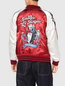 Chaqueta de recuerdo roja Sukajan Crazy Harley Quinn unisex talla gratis ma1 batman - Imagen 1 de 4