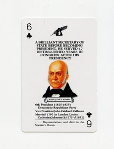 #TN27215 JOHN QUINCY ADAMS #6C President Info Trading Card