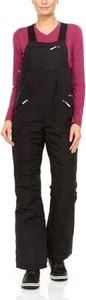 Swiss Alps Women's Water Resistant Black Ski Bib Pants with Pockets Sz S NWT - Picture 1 of 7