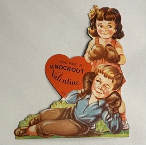Vintage USA Made Violent Valentine Card RARE Boxing You Are A Knock-Out - Picture 1 of 2