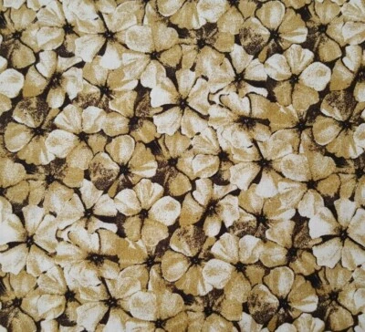 21" Sewing Seeds J Wecker Frisch Quilting Treasures Ecru Tan Brown Floral - Image 1 of 3
