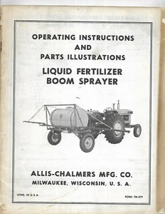 Pulverizador de pluma de fertilizante líquido Allis-Chalmers manual de operación - Imagen 1 de 3