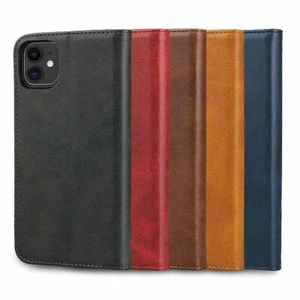 Funda de cuero PU para iPhone 12 Mini/Pro/Pro Max con almacenamiento de tarjetas y cierre magnético - Imagen 1 de 44