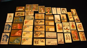 24th Victorian Trade 49 Cards vintage Advertising Knitting Silk Fashion Magazine - Picture 1 of 24