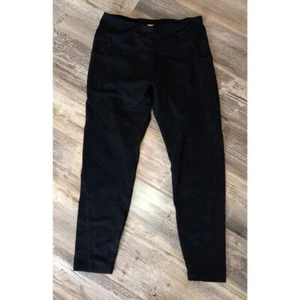 TSLA Womens Activewear Skinny Leggings Black Elastic Waist Pull On XL - Picture 1 of 5
