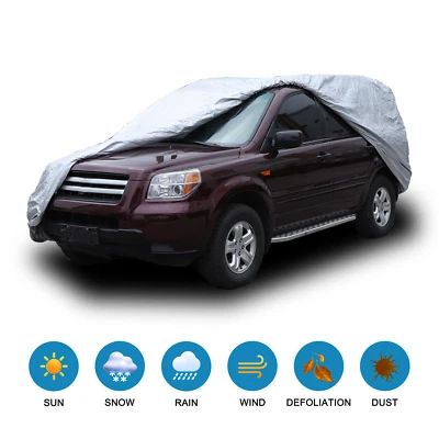 Cubierta de coche UV viento lluvia polvo protección a prueba de nieve se adapta a Honda Pilot 2003-2008 Foto 1 de 4