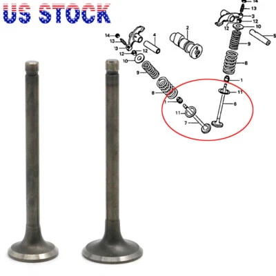 Entrada. & Escape EX. Válvulas para Honda XR80R XR100R 1986-2003 - 14721-176-000 Foto 1 de 4