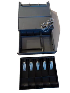 IBM Locking Cash Register Drawer 74F61  Wired with Money Till Insert Tray 1 Key - Picture 1 of 16