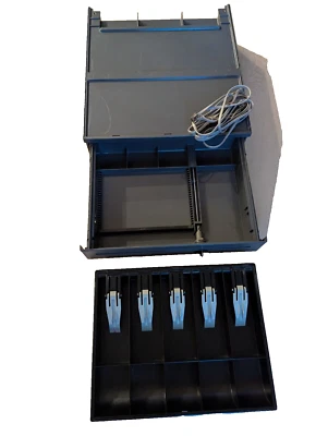 IBM Locking Cash Register Drawer 74F61  Wired with Money Till Insert Tray 1 Key - Image 1 of 4