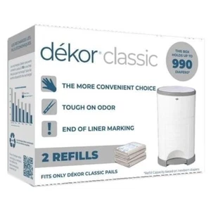 Dekor Classic Diaper Pail Bag Refills - 2 Count - Picture 1 of 4