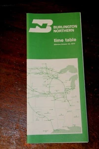 BURLINGTON NORTHERN RAILROAD Fahrplan gültig 25.10.1970, LETZTER FAHRPLAN - Bild 1 von 1
