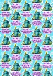 MONSTERS INC Personalised Christmas Gift Wrap - Disney Monsters Wrapping Paper - Picture 1 of 1