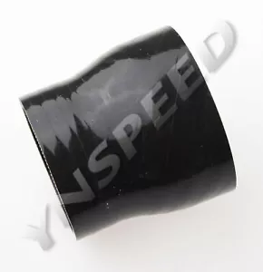 3Ply 3" To 2.75'' (76-70mm) Straight Pipe Reducer Silicone Coupler Hose Black - Picture 1 of 5