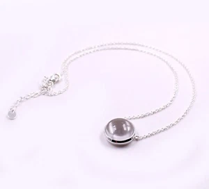 Crystal Quartz Silver Necklace Solid 925 Sterling Silver Handmade Jewelry - Picture 1 of 5