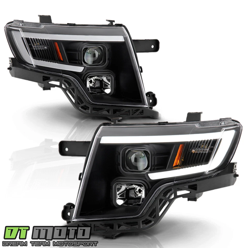 Juego de faros proyectores negros tubo LED 2007-2010 Ford Edge izquierda+derecha Foto 1 de 4