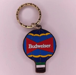 Vtg 80s Budweiser Hot Air Balloon Keychain Beer Alcohol Enamel Anheuser Busch - Picture 1 of 3