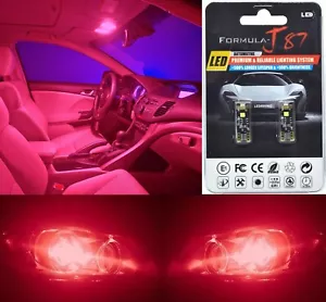 Canbus Error LED Light 194 Red Two Bulb License Plate Tag Upgrade SMD Show Use - Picture 1 of 10