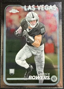 2024 Topps Chrome Brock Bowers #207 RC Raiders Rookie Card - Bild 1 von 2