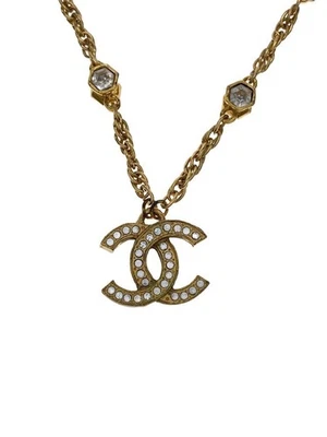 Collar CHANEL/acero inoxidable/oro/con tapa/usado para mujer Foto 1 de 4