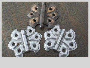 3 Vintage dekorative Hardware Schrank Scharniere Schmetterling 2,25" x 2" - Bild 1 von 2