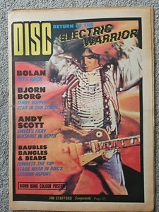 Disc Newspaper August 3rd 1974 Marc Bolan Electric Warrior Cover - Picture 1 of 5