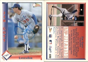 Jim Gott Signed 1993 Pacific Spanish #499 Card Los Angeles Dodgers *Auto AU* - Picture 1 of 1