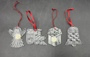 4er Set PRINZESSINNENHAUS 24% BLEIKRISTALL ORNAMENTE Engel Zug Glocke Geschenk - Bild 1 von 11