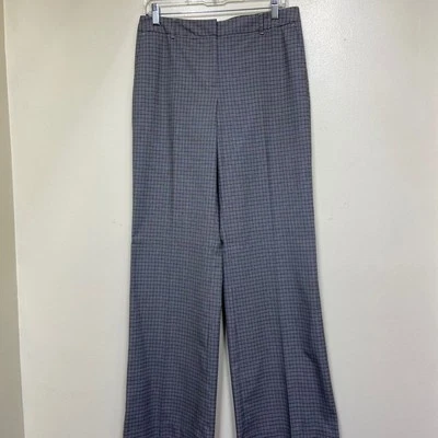 Jones New York Tattersall Plaid Wide Leg Career Pant Houndstooth Dress Pant Work - Image 1 of 4