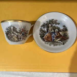 Taza y platillo vintage LB SGK / Japón ocupado / estilo colonial - Imagen 1 de 9