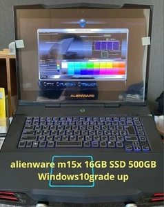 Alienware M15X Gaming Laptop Core i7 16GB RAM 500GB SSD 15.6 Win10 Pro RGB Light - Zdjęcie 1 z 10