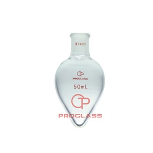 Laboratory Glass Pear Shaped Flasks 14/20 Joint - Picture 1 of 4