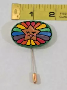 Handcrafted Star Flower Porcelain or Ceramic Stick Pin ~ Ships FREE - Picture 1 of 6
